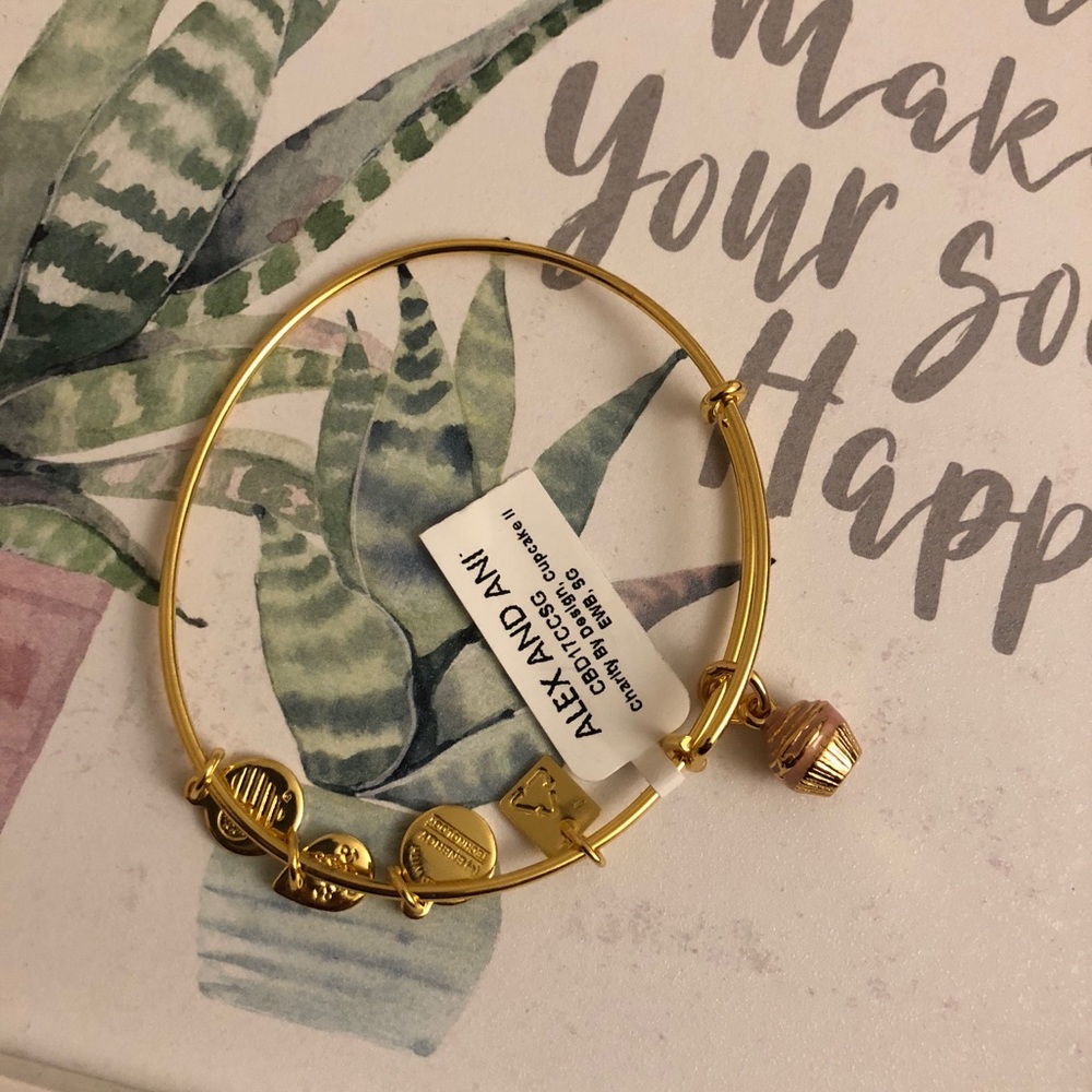 Pink cupcake Alex and Ani bracelet